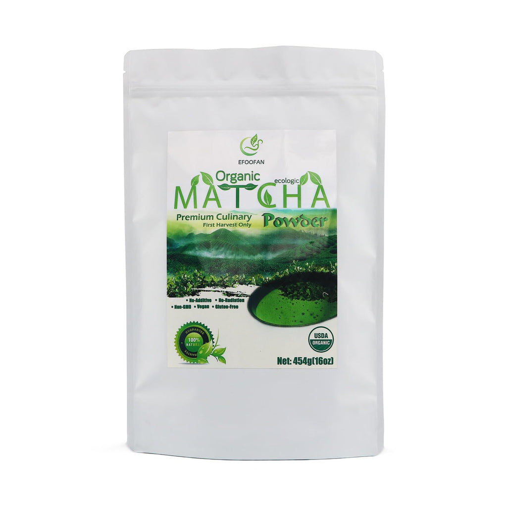EFOOFAN USDA & COR Certified Organic Ceremonial Grade Matcha Powder – First Harvest Shade-Grown Tencha from Hangzhou, Vibrant Jade Green & Smooth Umami, No Sugar, Ideal for Traditional Tea or Latte (45g Tin)