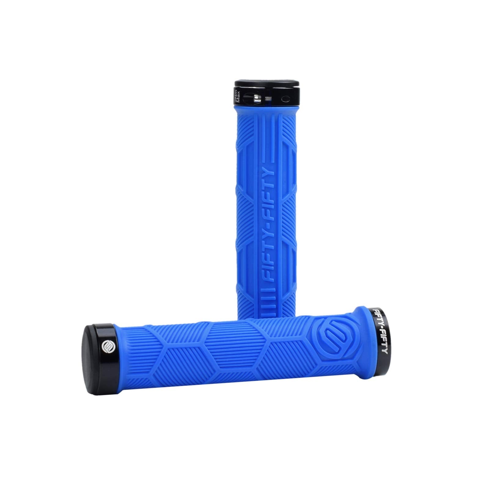 FIFTY-FIFTY Double Lock-On Mountain Bike Grips, Bicycle Handlebar Locking Grips, Non-Slip MTB Handle