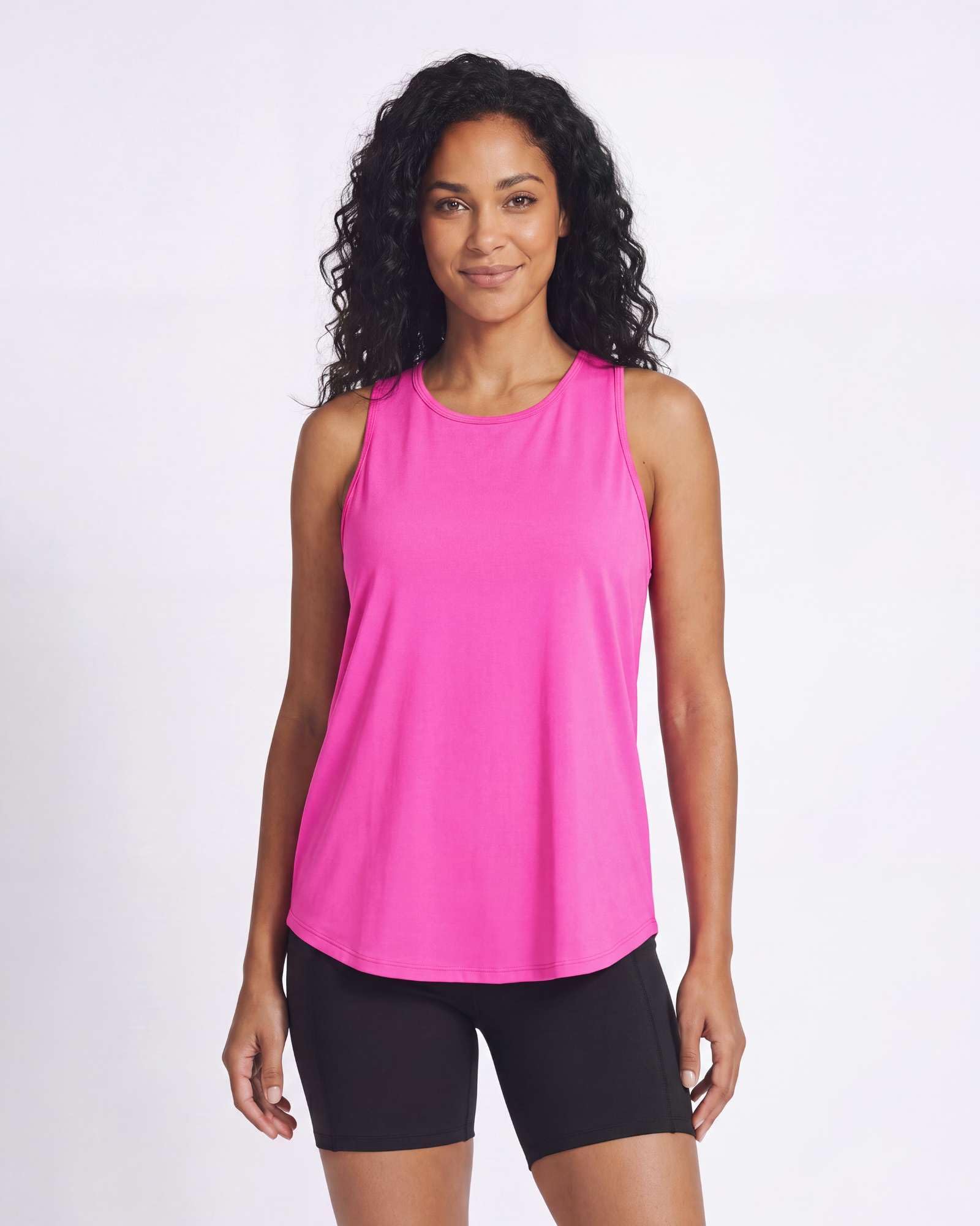 Real Essentials 5 Pack: Women's Racerback Athletic Tank Top Mesh Back Dry-Fit Sleeveless Shirt for Workout Running Gym (Plus)