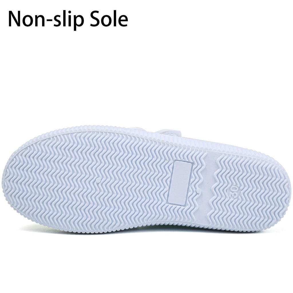 Boy's Girl's Kids White Canvas Shoes for Kids Slip-On Lightweight Sneakers Casual Skin-Friendly Walking Running Shoes(Toddler/Little Kids/Big Kids)
