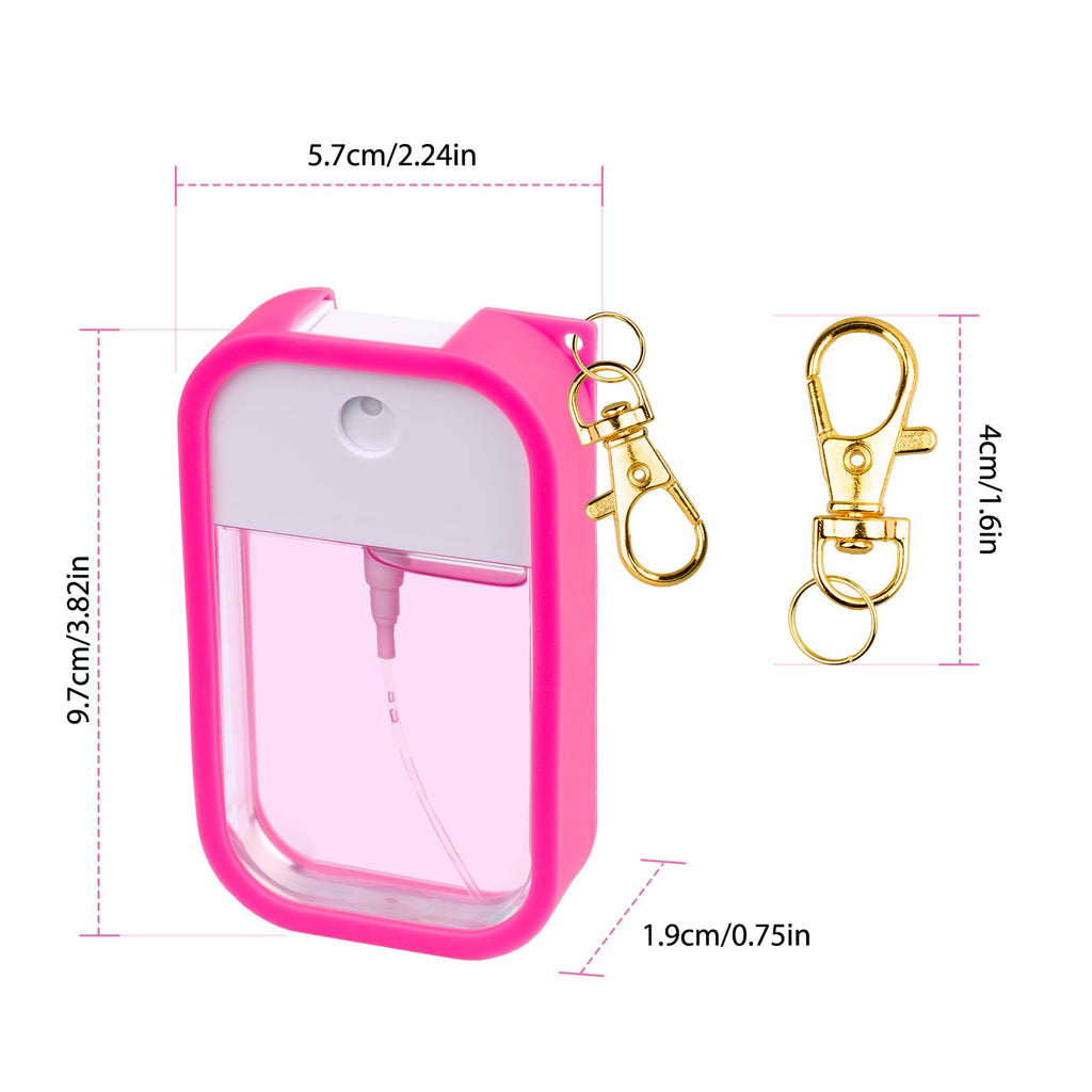 VANEST Silicone Case Compatible with Touchland Hand Sanitizer Spray, Protective Case with Keychain for Spray 1 fl oz