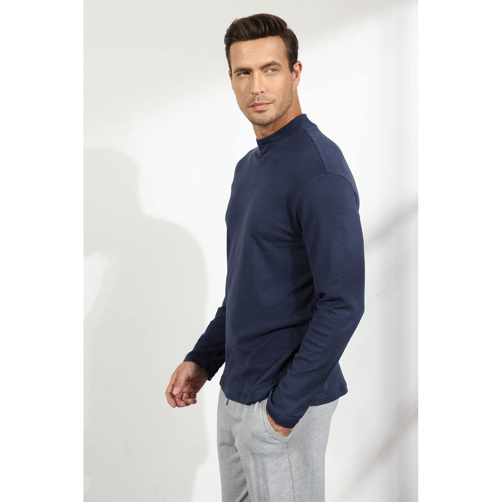 Rela Bota Mens Half Turtleneck Long Sleeve Pullover Basic Designed Undershirt Stretch Slim Fit Sweaters