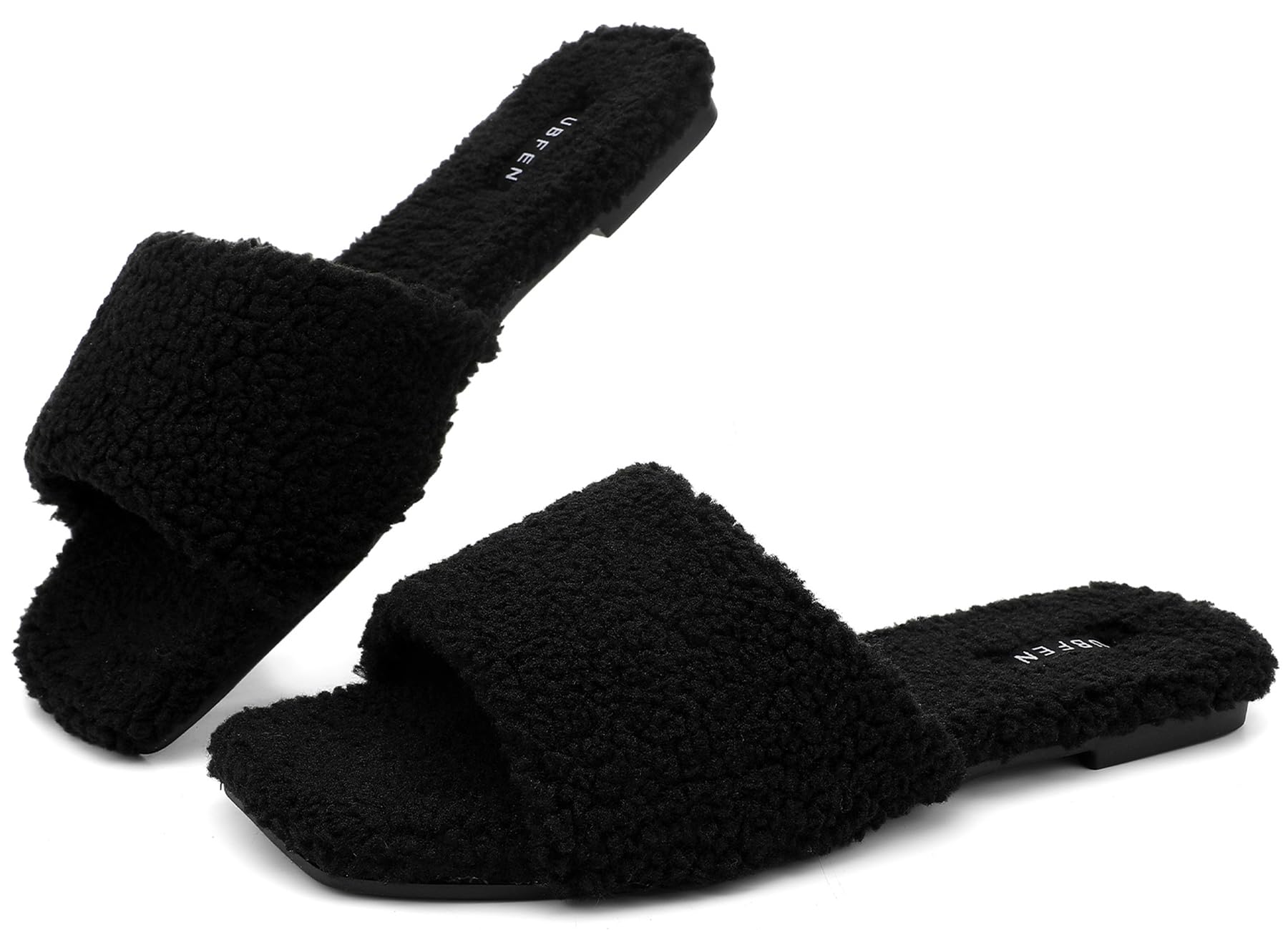 UBFEN Womens Mens Slippers Memory Foam Comfort Fuzzy Plush Lining Slip On House Shoes
