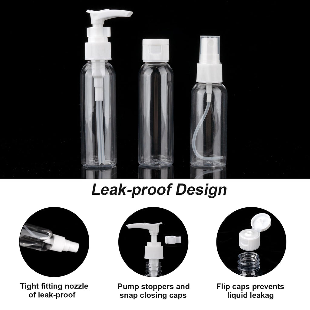 Cosywell Travel Size Bottles for Toiletries 13 Pack 2oz TSA Approved Toiletry Bottles Leak Proof Travel Kit for Women Men TSA Clear Toiletry Bag Shampoo Lotion Skincare Cosmetic Container