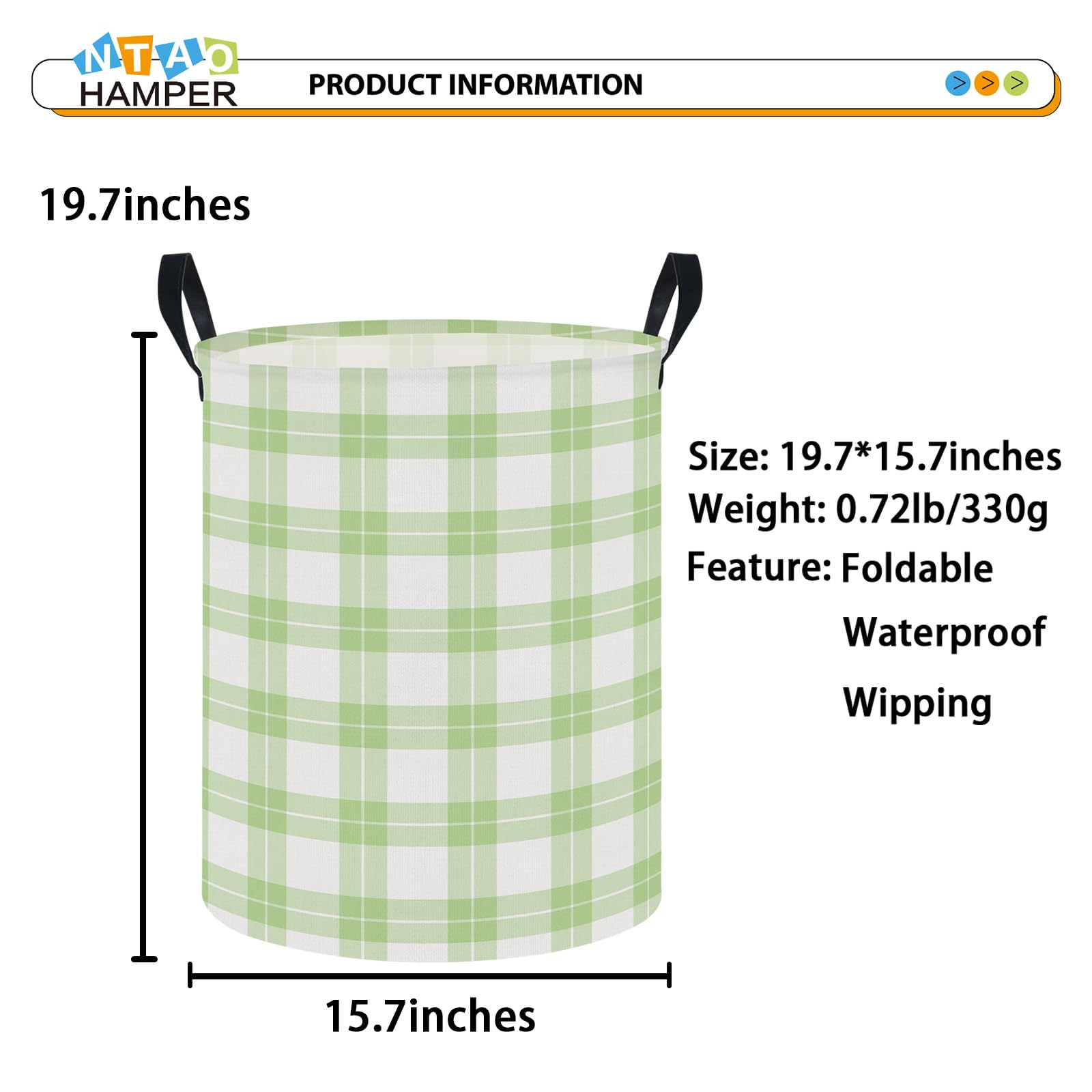 NTAOHAMPER Laundry Hamper, Laundry Basket, Waterproof Storage Bin for Bedroom, Clothes Organizer Basket, Books Box, Room Decor(Animal)