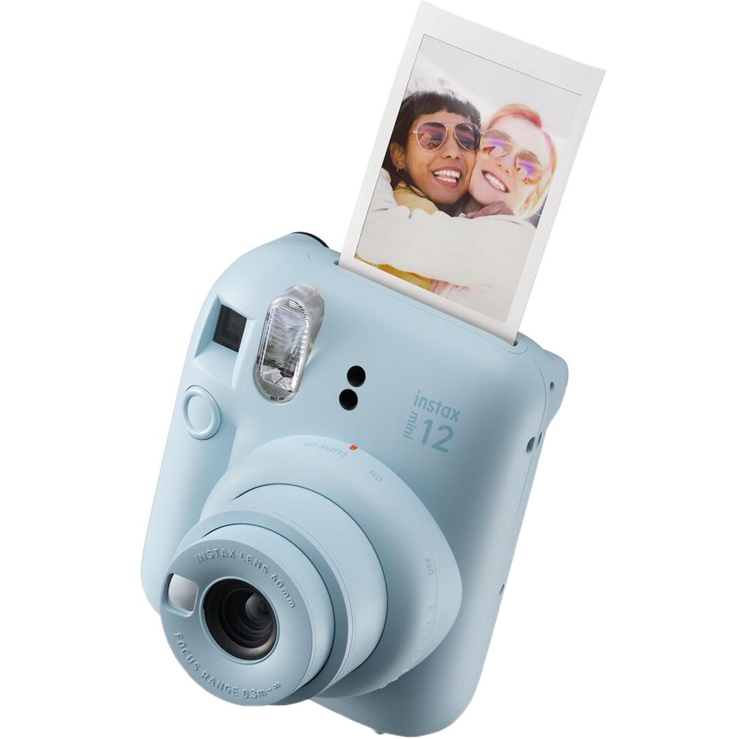 Fujifilm Instax Mini 12 Instant Camera + MiniMate Accessory Bundle & Compatible Custom Case + Fuji Instax Film Value Pack (50 Sheets) Flamingo Designer Photo Album (Mint Green)