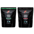 Mount Hagen 7.05oz Organic Freeze Dried Instant Caffeinated + Decaffeinated Coffee Resealable Pouch Bags - 2 Pack | Eco-friendly, Fair-Trade Coffee, Medium Roast Arabica Beans [2x7.05oz]