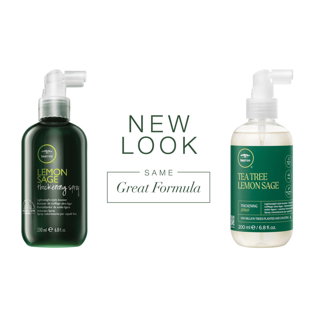Tea Tree Lemon Sage Thickening Spray, Builds Body + Boosts Volume, For Fine Hair