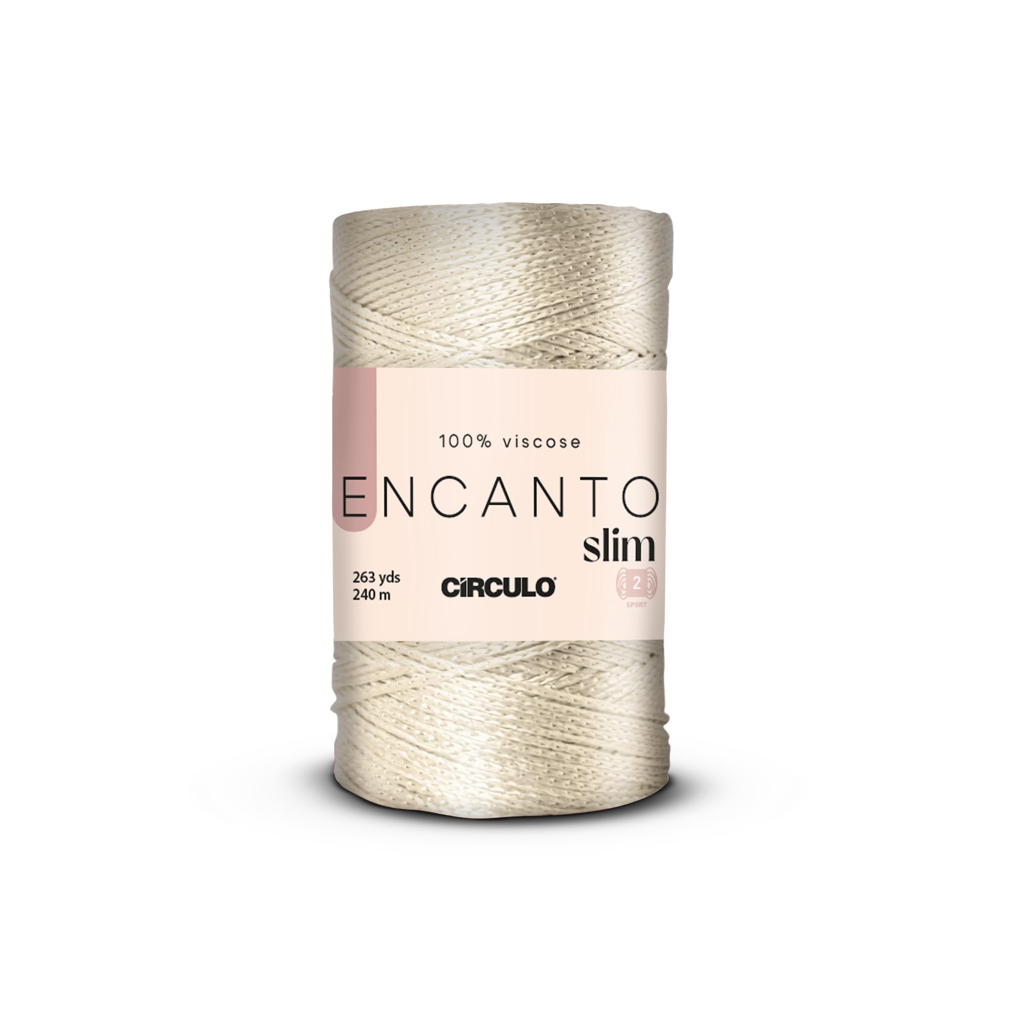 CIRCULO Encanto Slim Roll Yarn 100% Viscose - Luxury & Shine - Sport Weight Yarn - 262 yds, 3.52 oz - Color 1289 - Canary