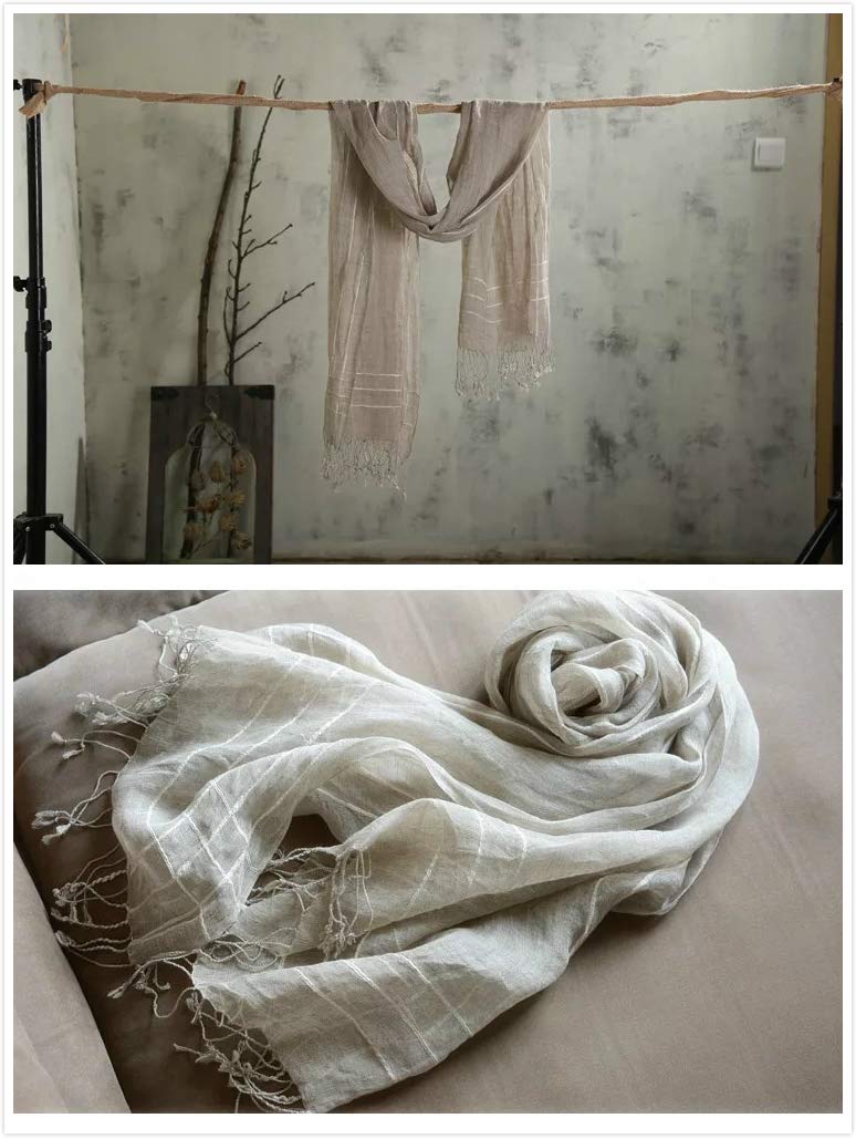 Jeelow Lightweight Summer Scarf Light Shawl Wrap Linen Feel Scarves For Men And Women