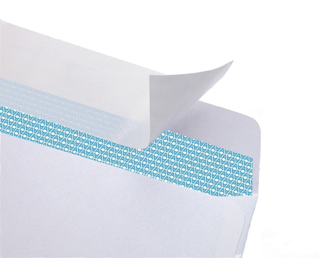 Aimoh 100#10 Custom Printed Security Tinted Self-Seal Envelopes – Personalized with Logo and Address/Return Address Imprinted - Size 4-1/8 X 9-1/2" - White - 24 LB - 100 Count (74100)