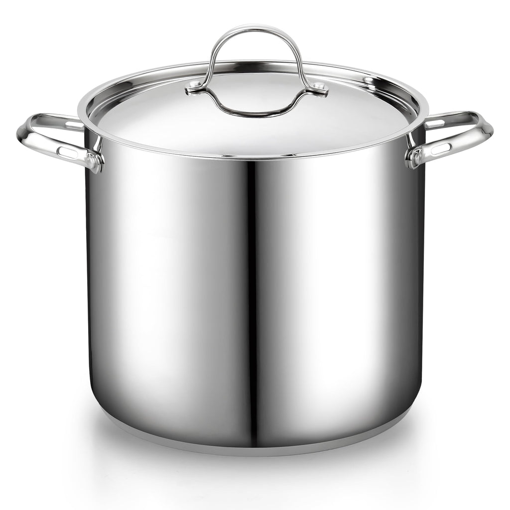Cooks Standard Classic 6 Quart Stock Pot with Lid, Stainless Steel Dutch Oven
