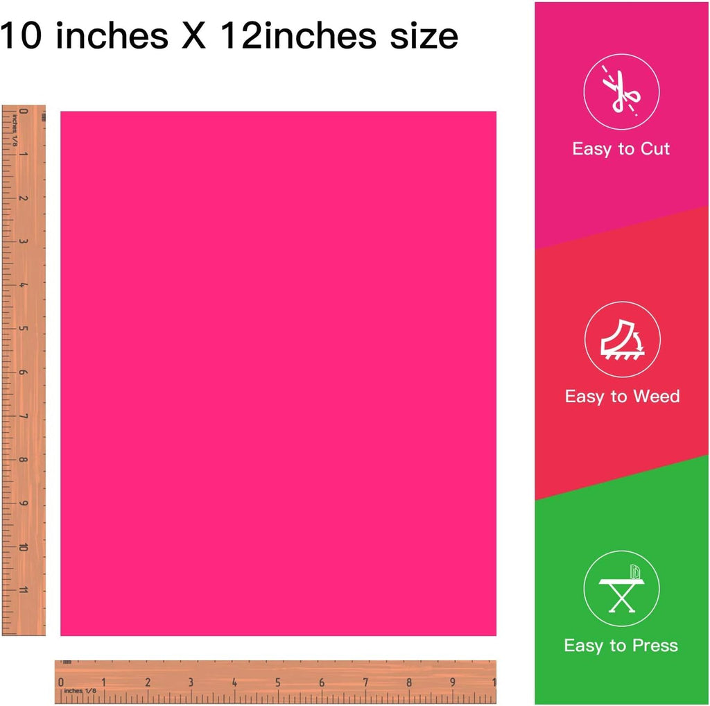 JANDJPACKAGING Baby Blue Heat Transfer Vinyl HTV - 10 Sheets Easy to Weed T-Shirt Iron on Vinyl Compatible with Cricut Cutting Machine & Silhouette Cameo, All Craft Cutters