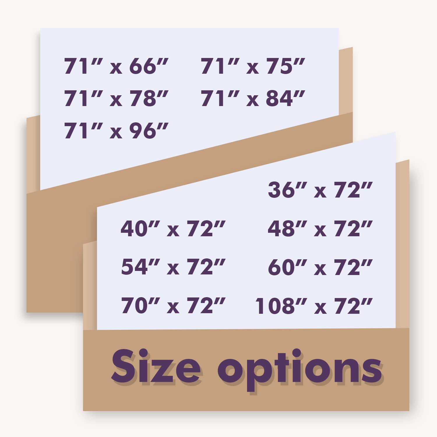 Mrs Awesome Embossed Microfiber Shower Curtain Liner 70 x 72 inches, Soft Fabric Shower Curtain Washable and Water Repellent,70x72, Cream