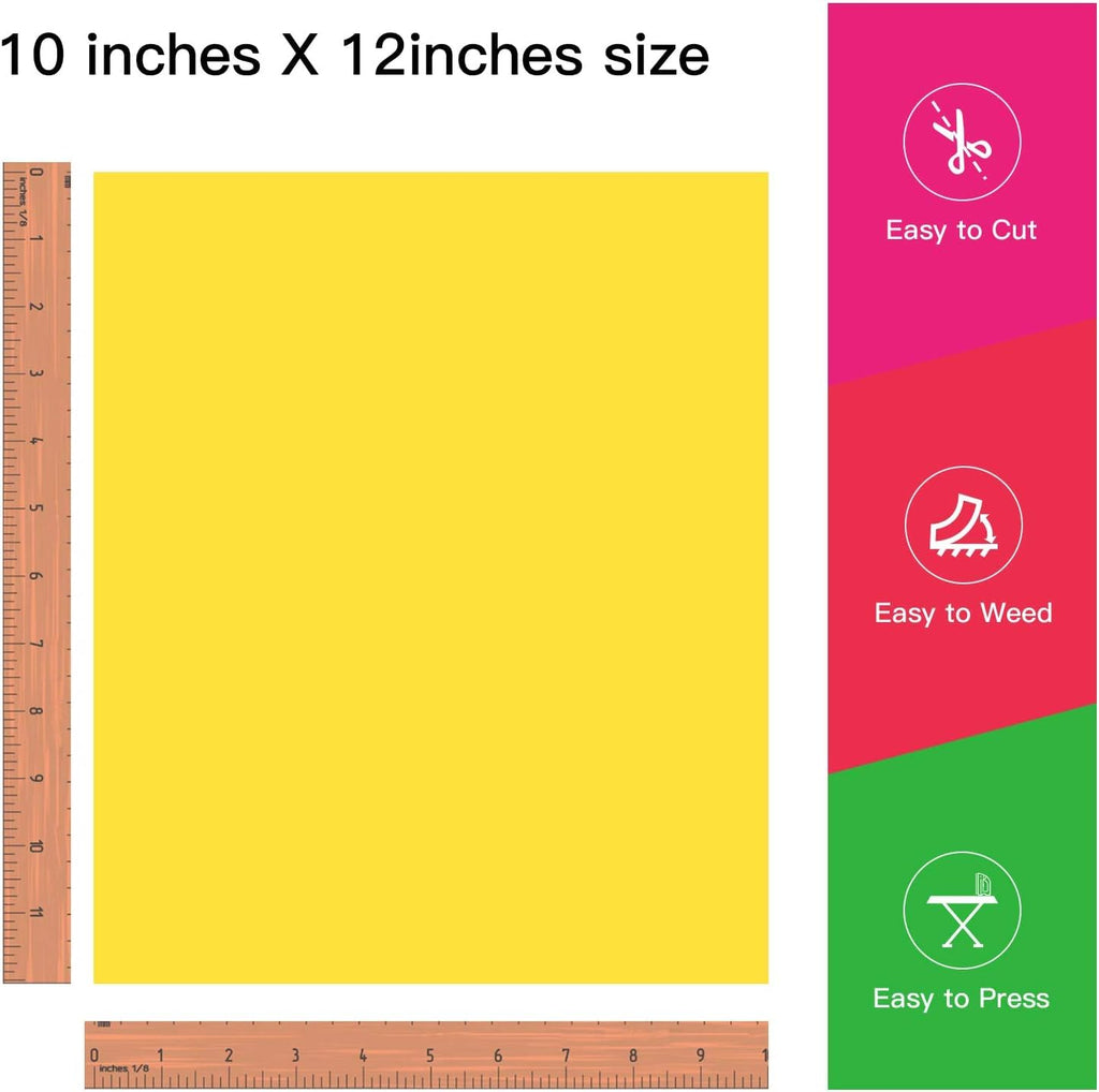 JANDJPACKAGING Baby Blue Heat Transfer Vinyl HTV - 10 Sheets Easy to Weed T-Shirt Iron on Vinyl Compatible with Cricut Cutting Machine & Silhouette Cameo, All Craft Cutters