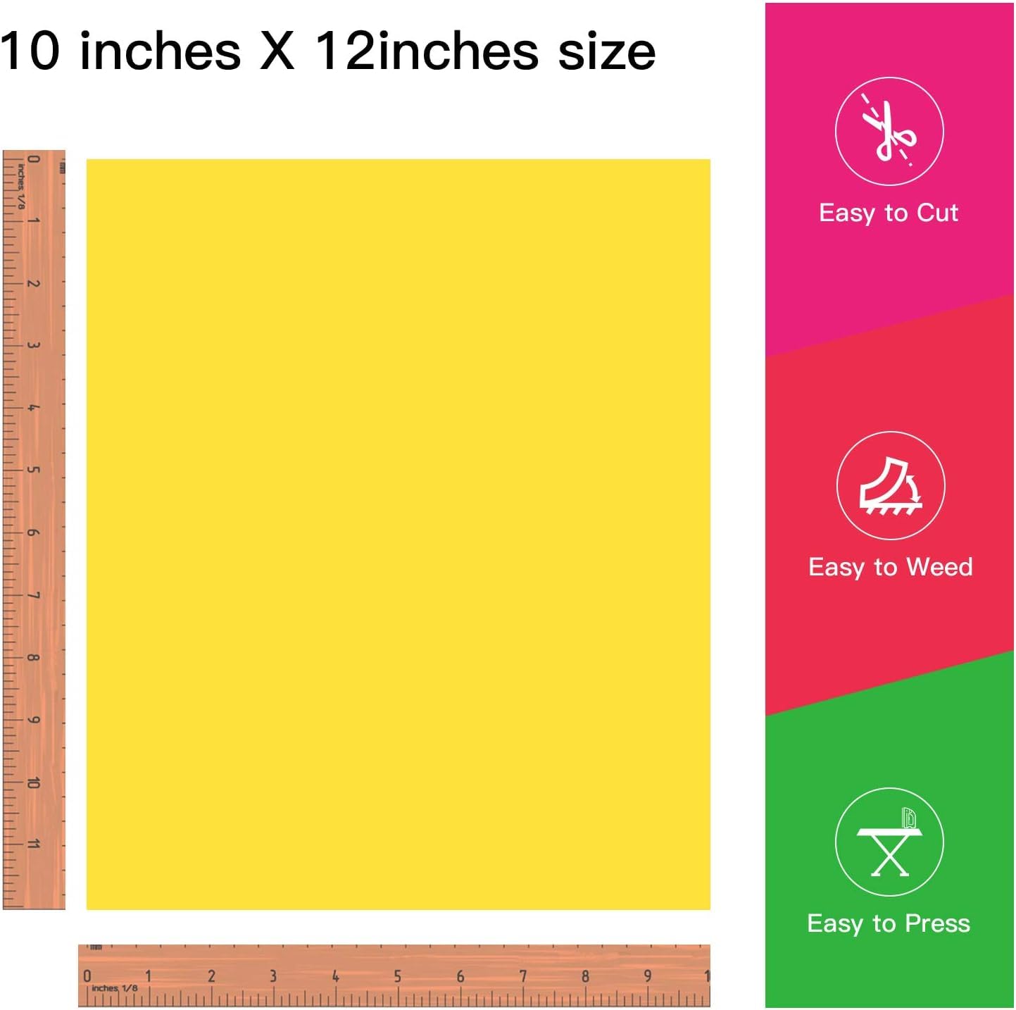 JANDJPACKAGING Baby Blue Heat Transfer Vinyl HTV - 10 Sheets Easy to Weed T-Shirt Iron on Vinyl Compatible with Cricut Cutting Machine & Silhouette Cameo, All Craft Cutters