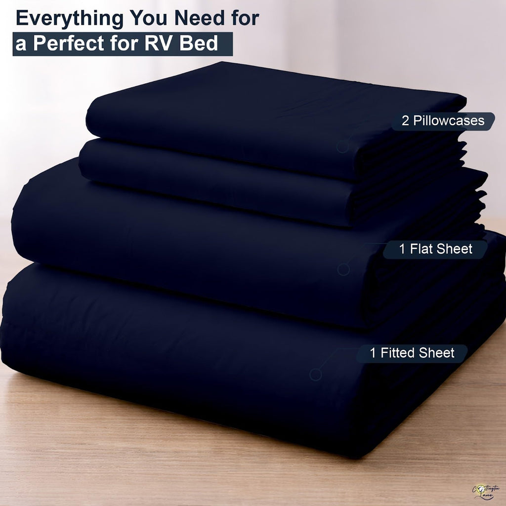 Cottington Lane Twin Size Sheet Set, 100% Egyptian Cotton Premium Hotel Quality 4 Piece Sheets Sets, High Thread Count Dark Grey Solid with 6-10" Deep Pocket