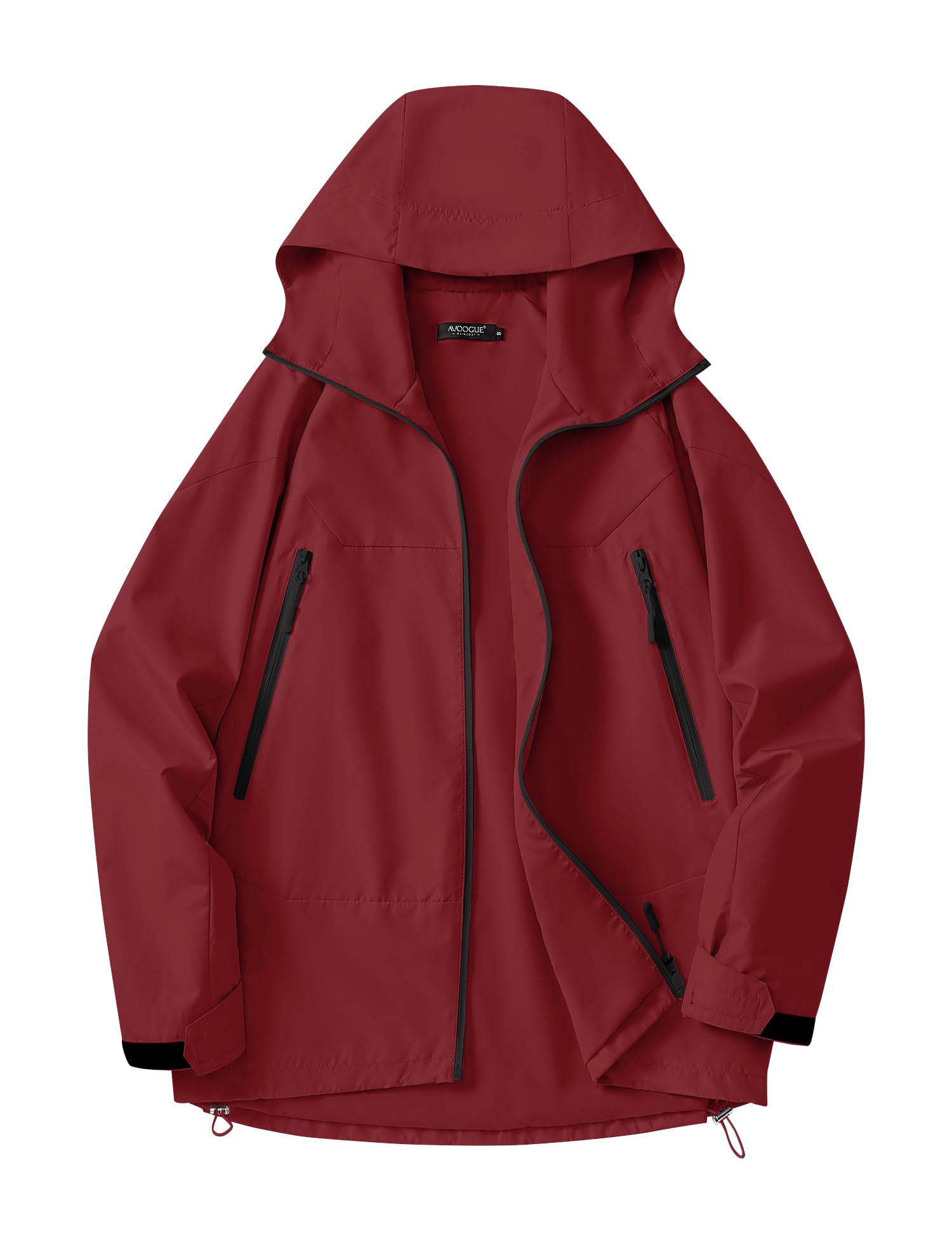 Avoogue Rain Jacket for Women Waterproof Lightweight Rain Coat Hiking Windbreaker Jacket with Hood