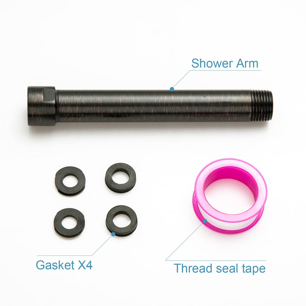 OFFO Shower Head Extension Arm, Shower Arm Extension Shower Head Extender Made of 304 Stainless Steel Shower Pipe Extension, Bright Gold 3 in