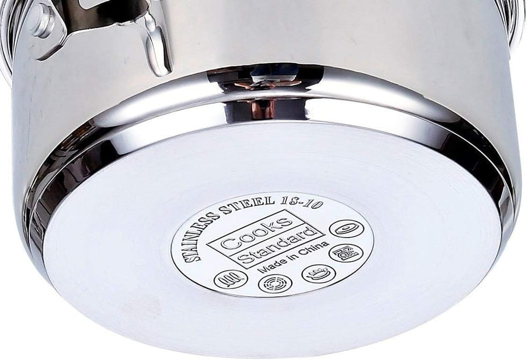 Cooks Standard Classic 6 Quart Stock Pot with Lid, Stainless Steel Dutch Oven