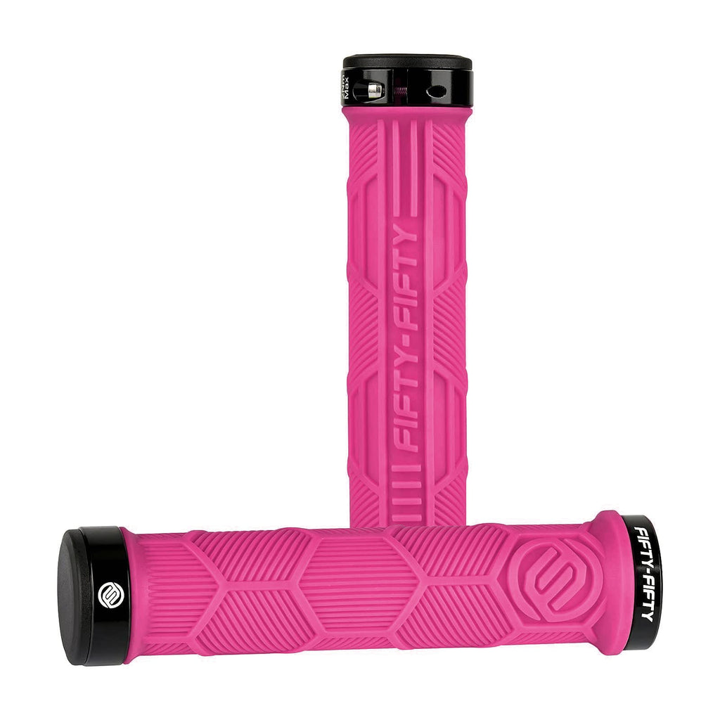 FIFTY-FIFTY Double Lock-On Mountain Bike Grips, Bicycle Handlebar Locking Grips, Non-Slip MTB Handle
