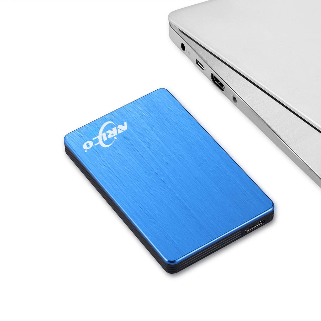 NRICO Portable External Hard Drive, USB 3.0, 2.5 Inch, Compatible with PC, Mac, Desktop (Blue, 320, GB)