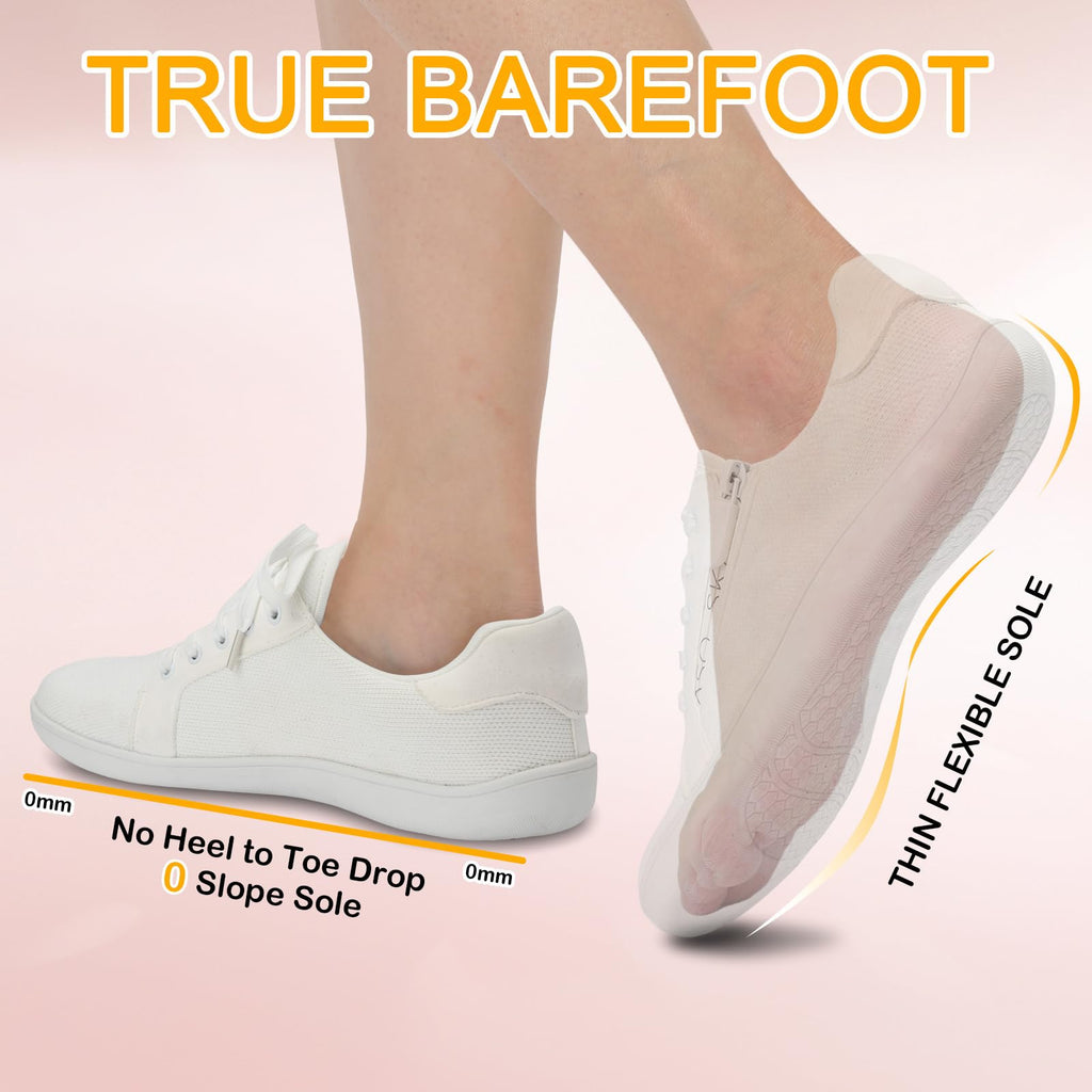 Womens Barefoot Walking Shoes Wide Toe Fashion Sneakers Comfortable Casual Shoes Zero Drop Minimalist Shoes