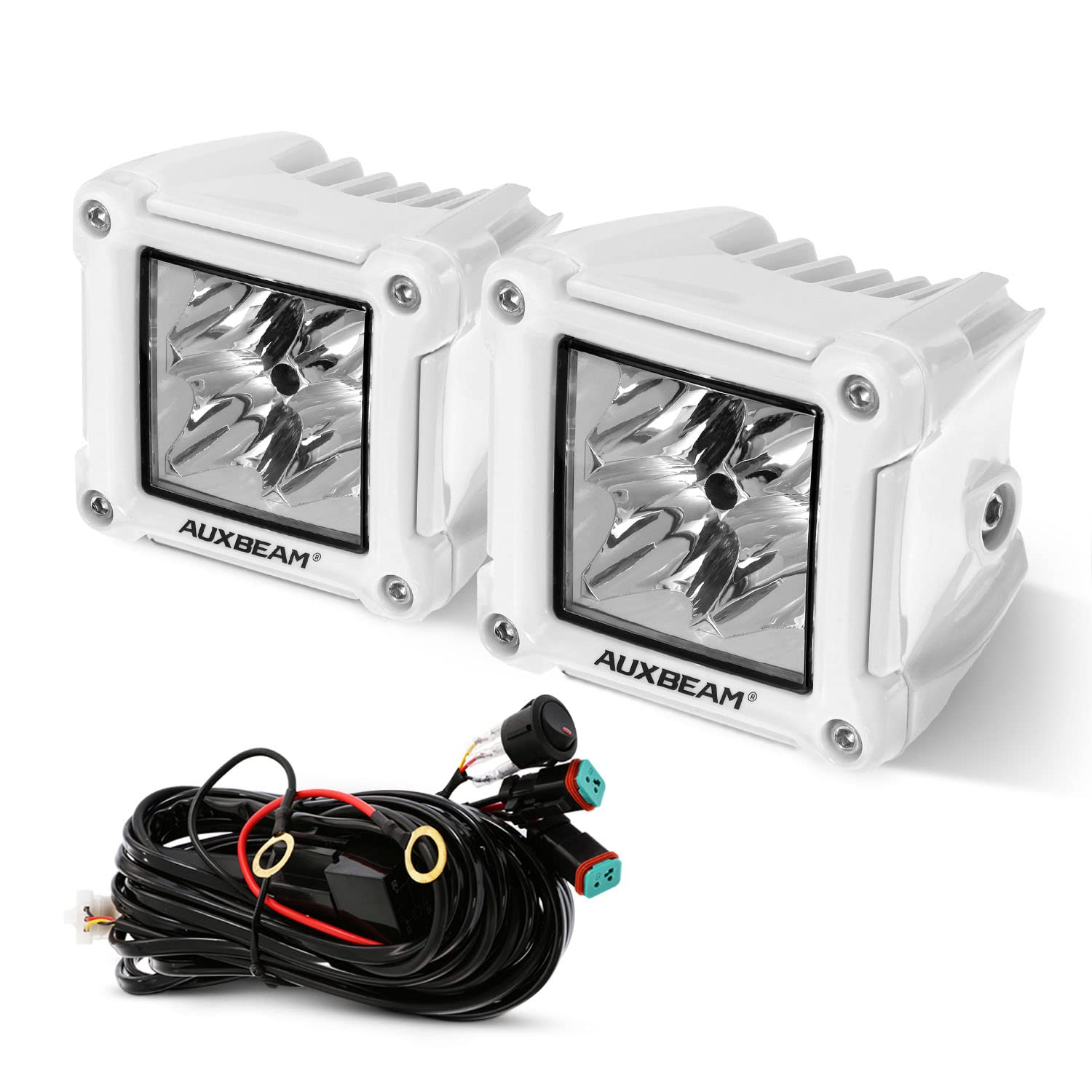 Auxbeam FA Series 3 Inch LED Cubes with DRL 2 Modes Spot Beam Offroad Lights 20W Driving Spotlights A-Pillar Ditch Lights for 4x4 Truck Car ATV Motorcycle, Pair