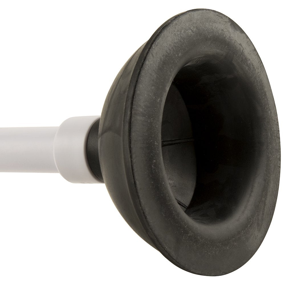 PlumbCraft 14-18-in. Stow-Away Plunger with Adjustable Handle 7503500, Heavy Duty Toilet Plunger for Households, Ergonomic Plunger to Unclog Toilet, Toilet Bowl Plunger with Ergonomic Handle