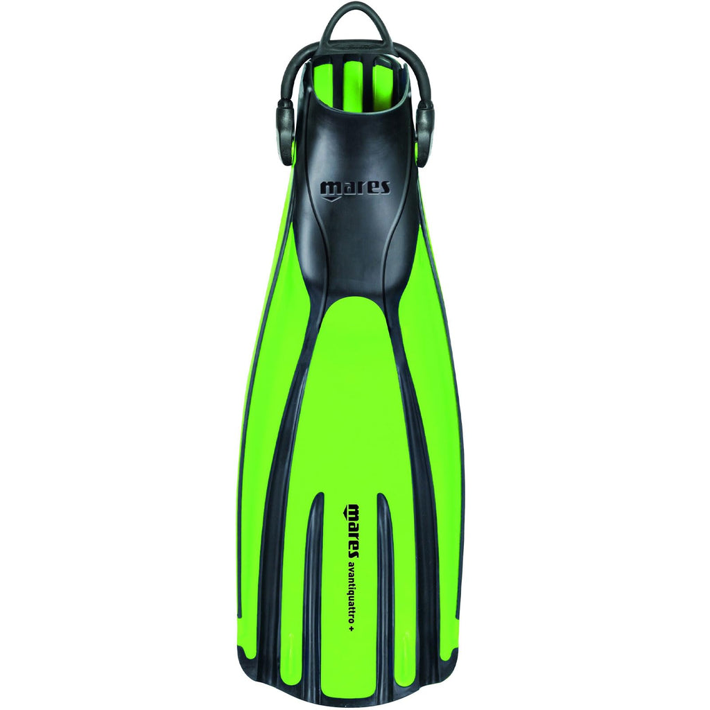 Mares Unisex Adults Avanti Quattro + Diving Fins - Durable Efficient Versatile Open-Heel Scuba Fins with Four-Channel Design & Bungee Strap