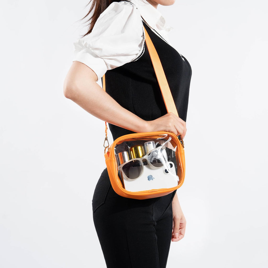 TOBVZOO Clear Bag Stadium Approved, Crossbody Transparent Bag for Concerts Sports Events, Purses for Men & Women