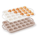 Vinino Silicone Muffin Pans for Baking with Metal Reinforced Frame, 12 Cups Regular Size Nonstick Brown Silicone Cupcake Pan, BPA Free Oven Dishwasher Safe Baking Mold for Muffins Cupcakes