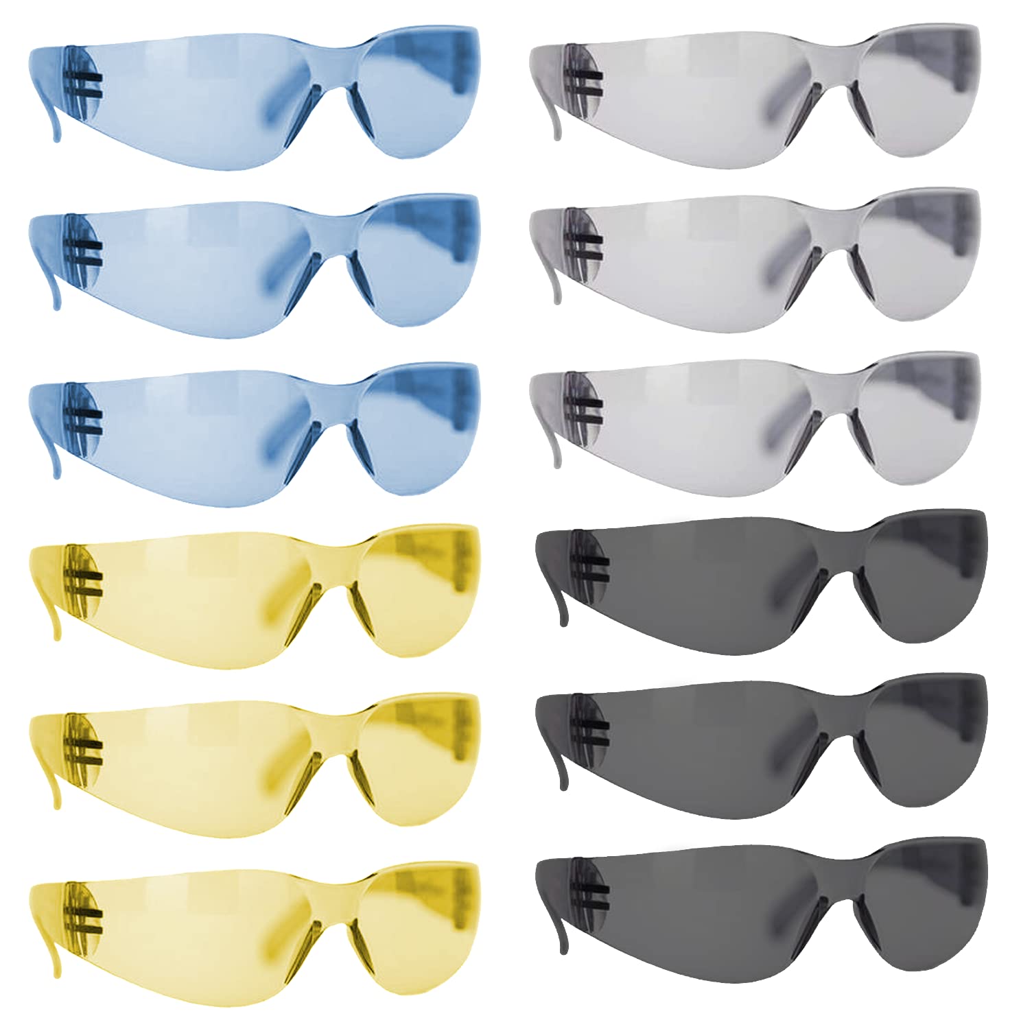 BISON LIFE Clear Safety Glasses – ANSI Z87.1 Certified Scratch & Impact Resistant Eye Protection Goggles for Men & Women