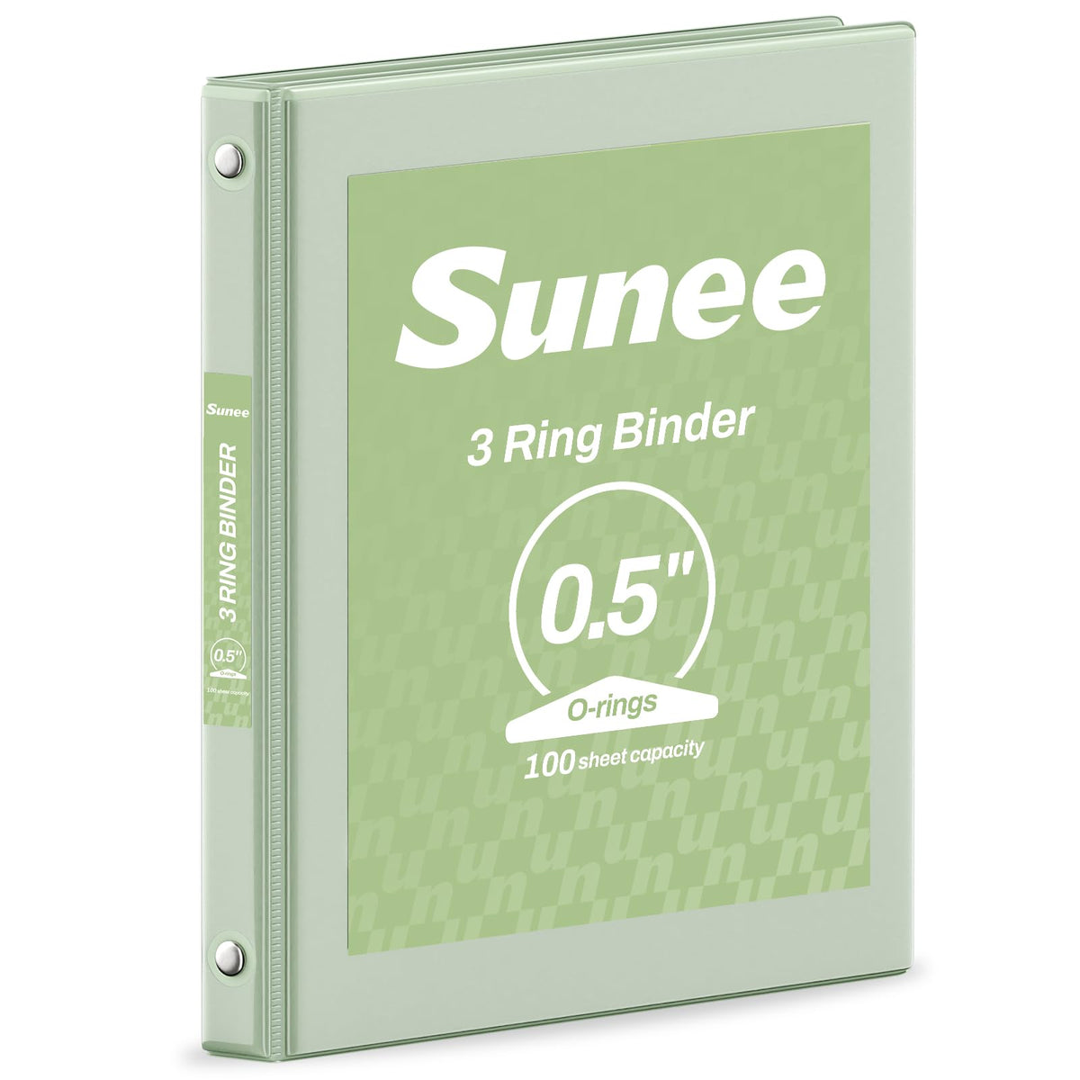 SUNEE 3 Ring Binder 1/2 Inch 1 Pack, Clear View Binder Three Ring PVC-Free (Fit 8.5x11 Inches) for School or Office Supplies, Black