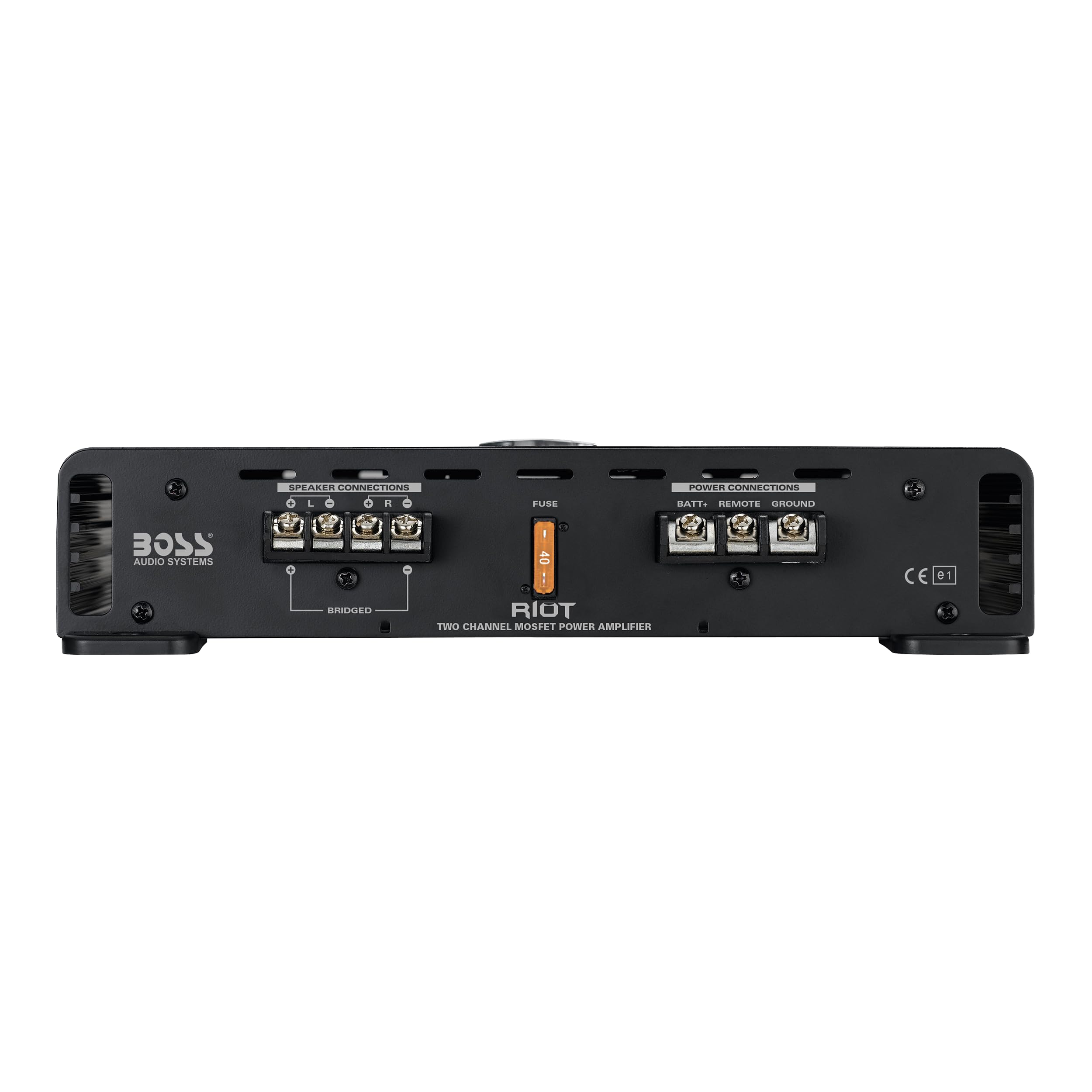 BOSS Audio Systems R1004 Riot Series 4 Channel Class A/B Car Amplifier - 400 High Output, IC (Integrated Circuit), Hook Up to Subwoofer for Bass