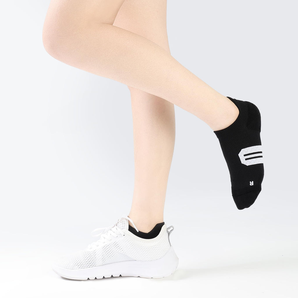 BUDERMMY Womens Ankle Compression Socks with Arch Support Athletic Low cut Running Socks for Women Workout Cushion 5 Pairs