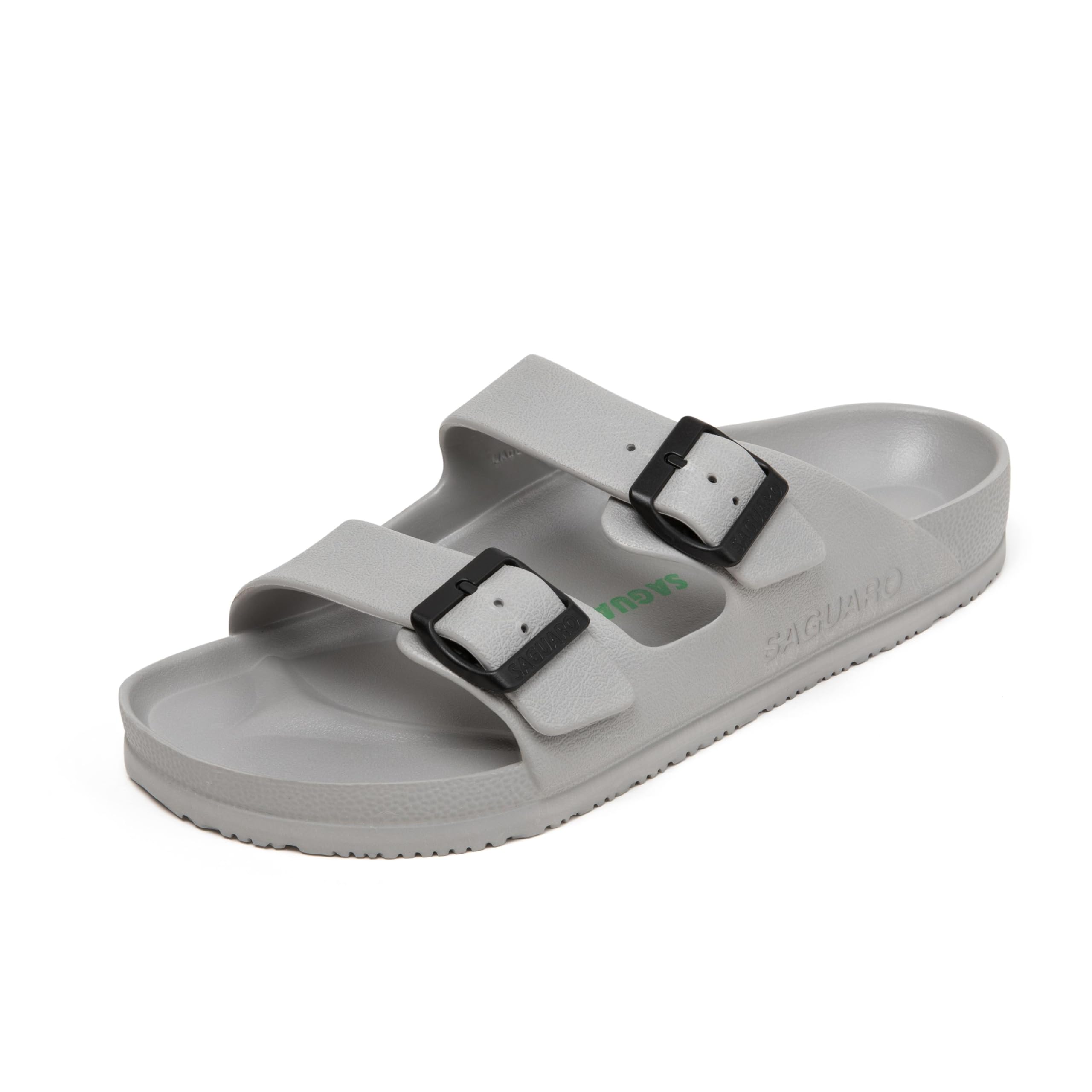 SAGUARO Men's Women's Comfort Double Buckle Sandals Lightweight Adjustable EVA Sandals with Rubble Sole