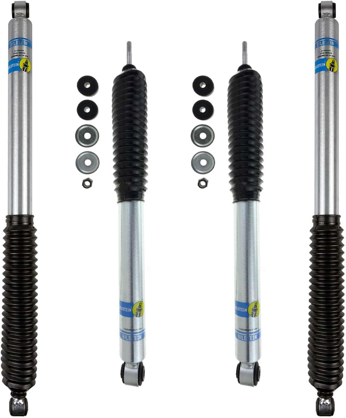 Bilstein 5100 Series Front & Rear Shocks fit 2007 2017 Jeep Wrangler & 2018 Wrangler with 1.5-3" Lift | 24-146708 24-146715