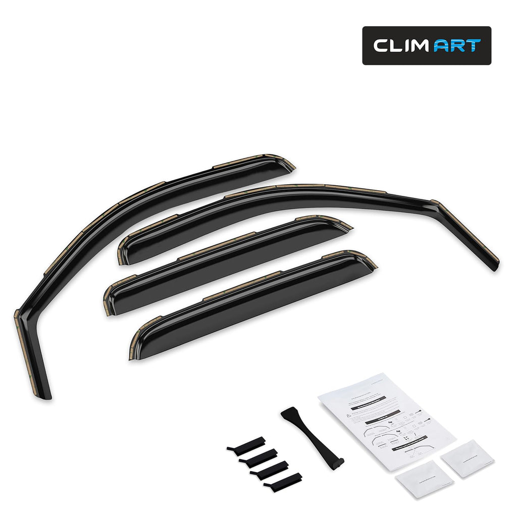 CLIM ART in-Channel Incredibly Durable Rain Guards for Honda Accord 2013-2017 Sedan, Original Window Deflectors, Vent Window Visors, Vent Deflector, 4 pcs. - 613274