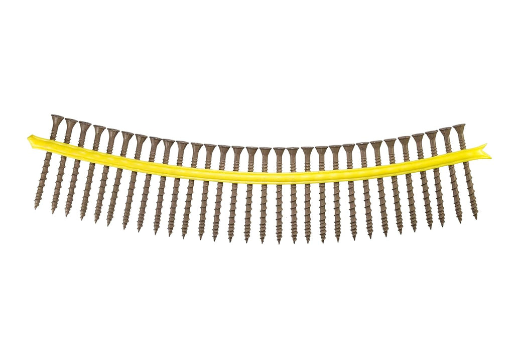 Simpson Strong-Tie DSVT212S Deck-Drive DSV Wood Screw (Collated) - #10 x 2-1/2 in. T-25 6-Lobe, Rimmed Flat Head, Quik Guard Coating, Low-Torque Threads, Tan (1000-Qty)