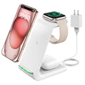 GEEKERA 3 in 1 Wireless Charging Station, Foldable Wireless Charger Stand for Multiple Apple Devices for iPhone 17 16-8, Apple Watch Ultra//11/10/9/SE/8/7/6/5, AirPods Pro/4/3/2