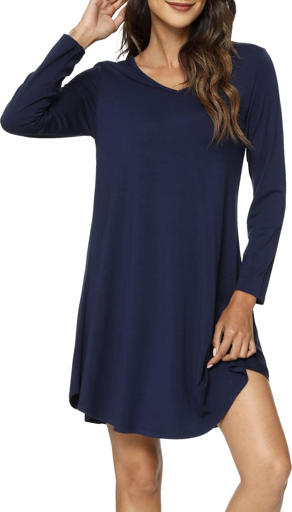 GYS Womens Bamboo Viscose Nightgown Super Soft Lightweight Night Shirts for Sleeping
