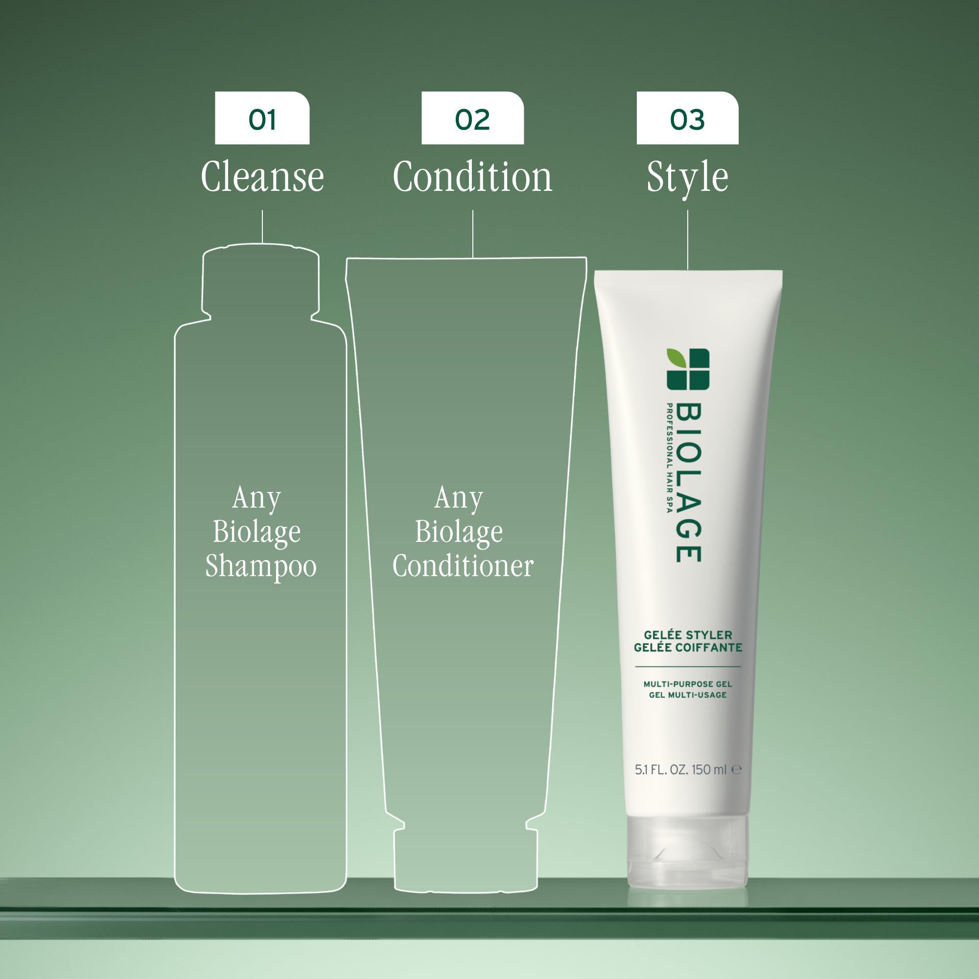 Biolage Styling Gelée - Medium Hold, Adds Shine & Controls Frizz, Gel Styler, For All Hair Types, Vegan & Cruelty-Free