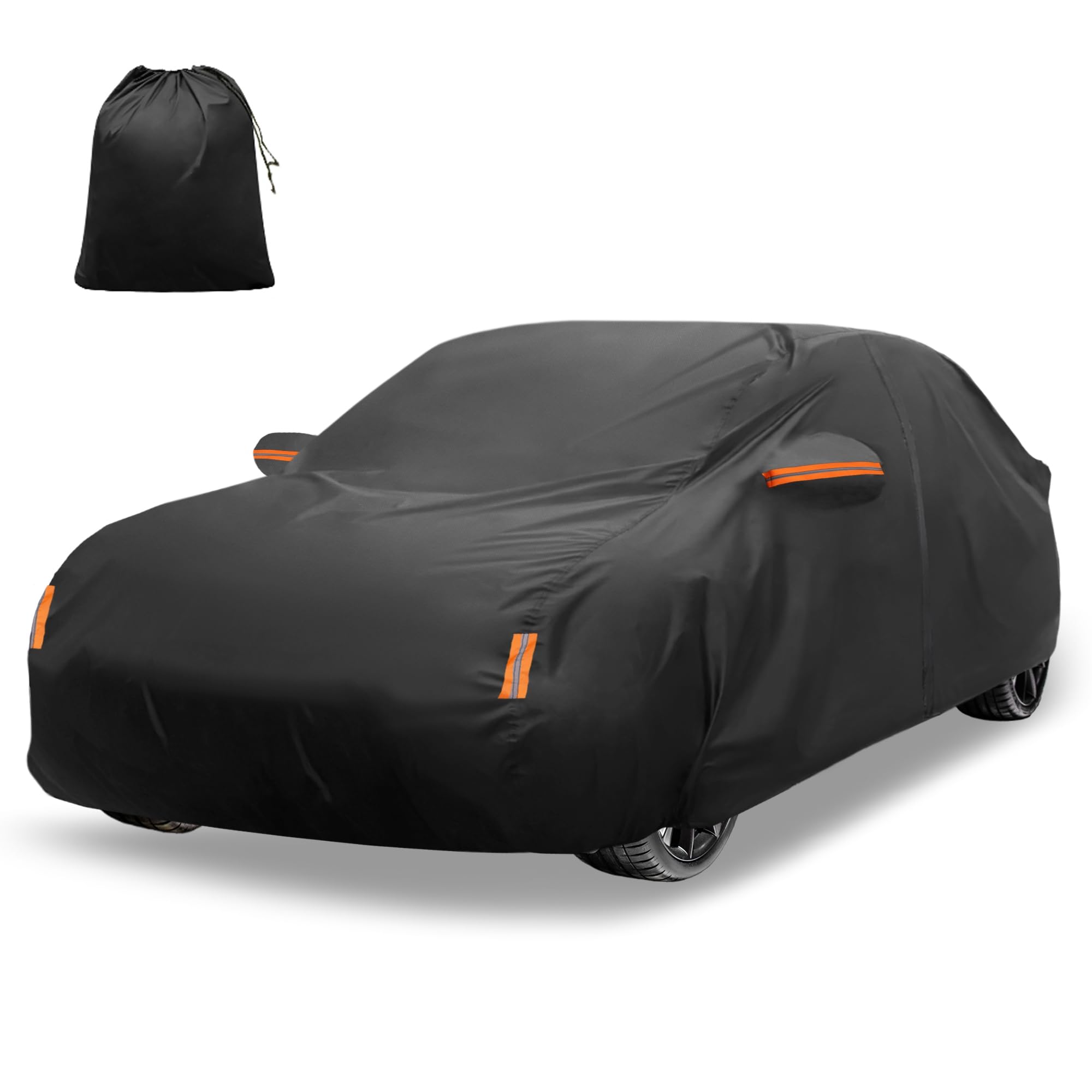 X AUTOHAUX Car Cover for Mini Cooper 2DR 2002-2021 210D-PU Outdoor Full Car Cover All Weather with Door Zipper