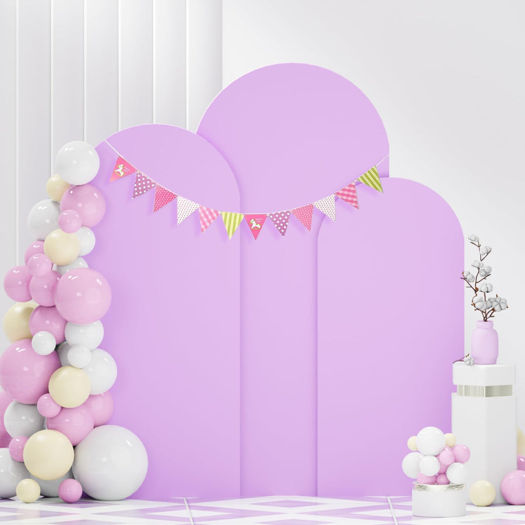 FANPROMS Beige Arch Backdrop Cover Set of 3 Wedding Arch Cover 4x5x6FT Round Top Arch Stand Cover for Fitted Arch Covers Spandex Backdrop Covers Set for Wedding Party Ceremony Decorations