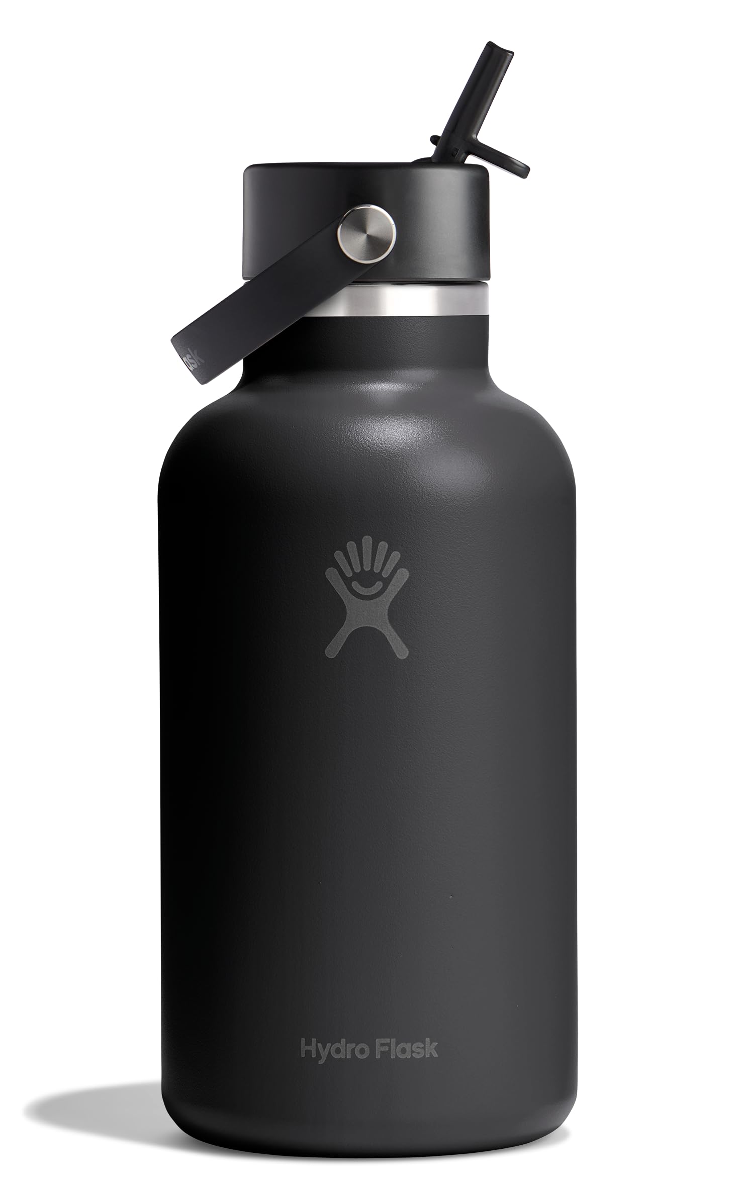 Hydro Flask Water Bottle - Insulated Stainless Steel - Wide Straw Lid, Non Spill, Leakproof in 24 Oz Forest Green Arc