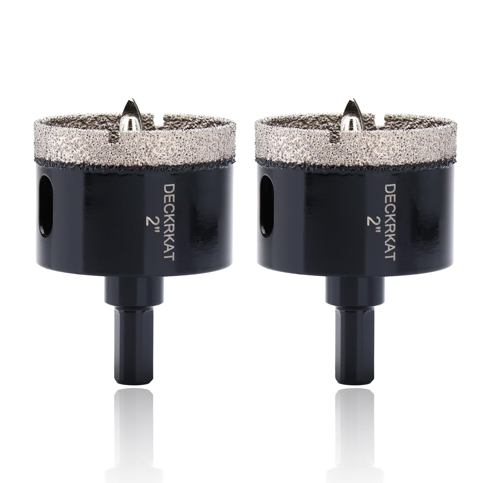 1 Inch Diamond Hole-Saw Bits with Pilot Drill Bit - 2pc 1" Diamond Tipped Tile Hole Saws with Guiding Bit Accurate Drilling for Porcelain Tile Ceramic Pottery Granite Stone Glass Bottles 25mm