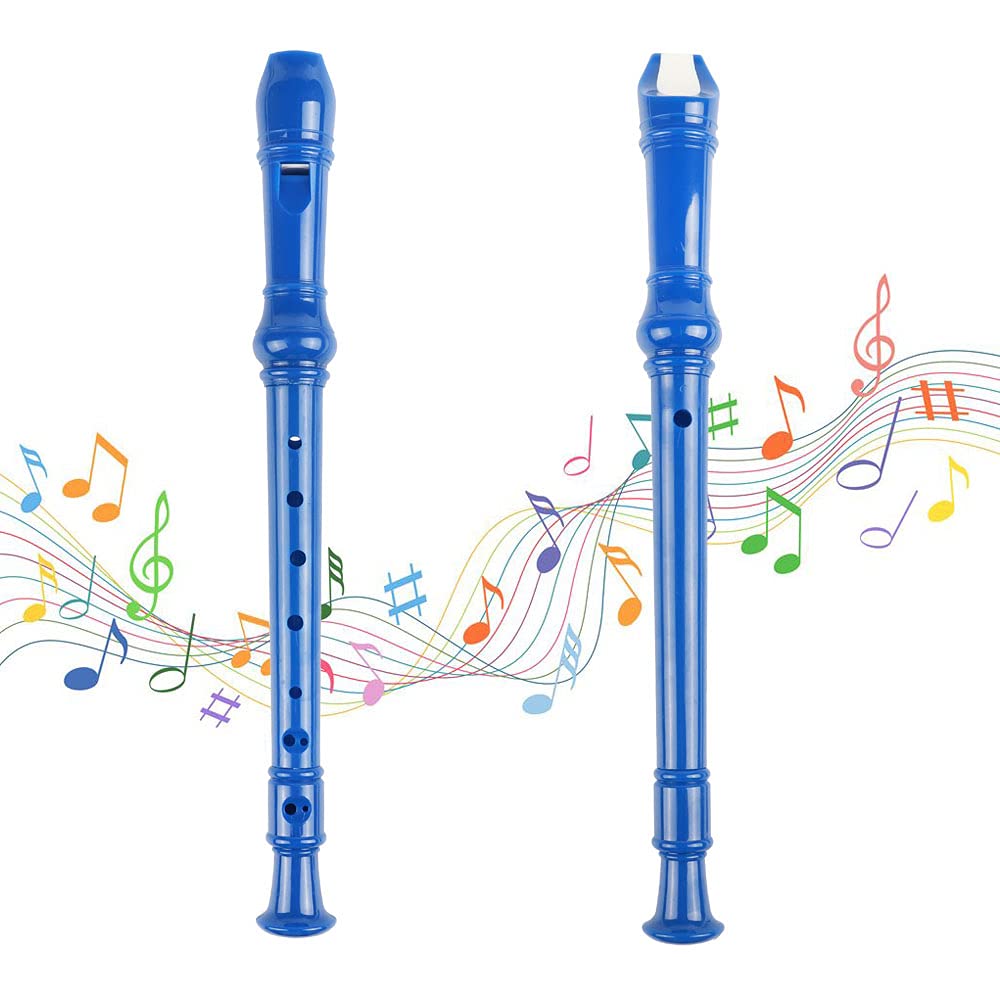 Mr.Power Maple Wooden Soprano Recorder, C Key German Style Fingering 8 Holes 2 Piece School-Approved Musical Instrument Pupil Student Educational (Wood Color)