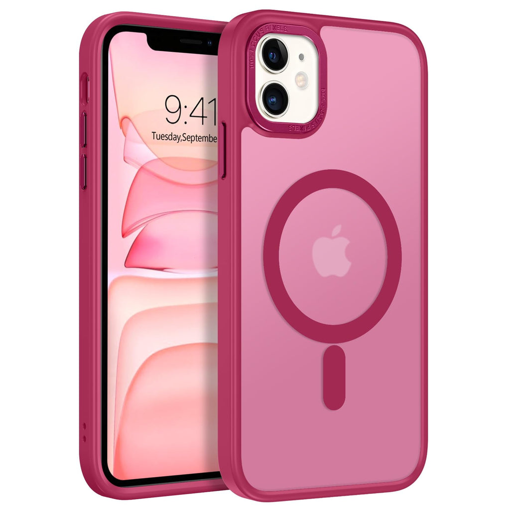 BENTOBEN for iPhone 11 Phone Case, Phone case for iPhone 11 Magnetic Case [Compatible with Mag Safe] Translucent Matte Slim Shockproof Anti-Fingerprint Protective Cover for iPhone 11 6.1’’ Black