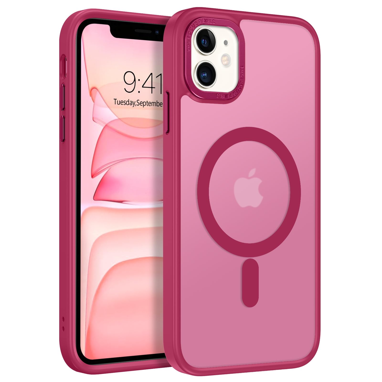 BENTOBEN for iPhone 11 Phone Case, Phone case for iPhone 11 Magnetic Case [Compatible with Mag Safe] Translucent Matte Slim Shockproof Anti-Fingerprint Protective Cover for iPhone 11 6.1’’ Black
